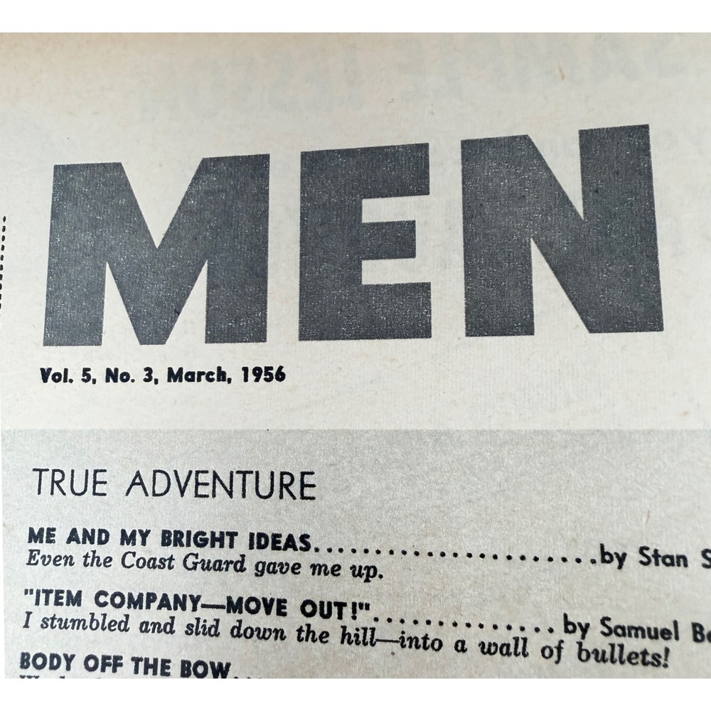 Vintage Men Magazine March 1956 Soldier Cover Mens Adventure Vol 5 No 3 - Picture 10 of 15